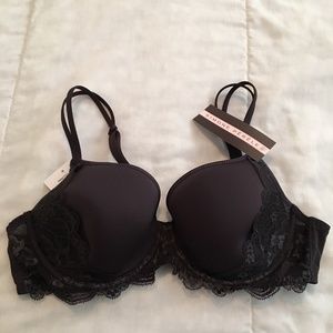 Simone Perele Amour 3D Plunge Bra Anthraci 38B NWT